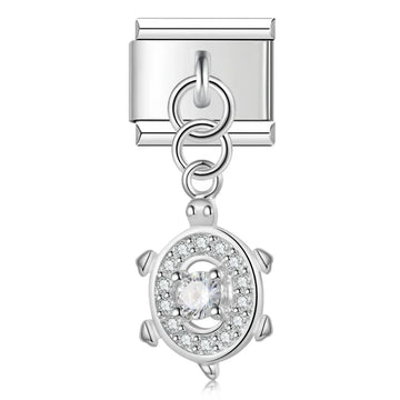Turtle Pendant Italian Dangle Silver Charm