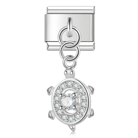 Turtle Pendant Italian Dangle Silver Charm