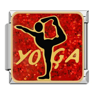 Yoga Italian Silver Charm
