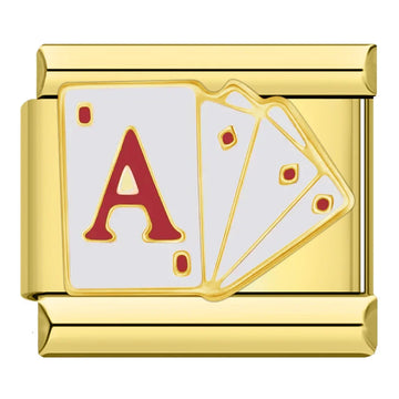 Ace Card Italian Gold Charm