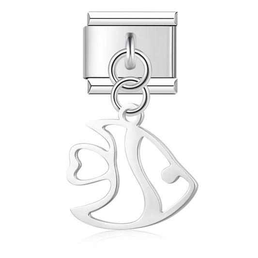 Sea Fish Italian Dangle Silver Charm