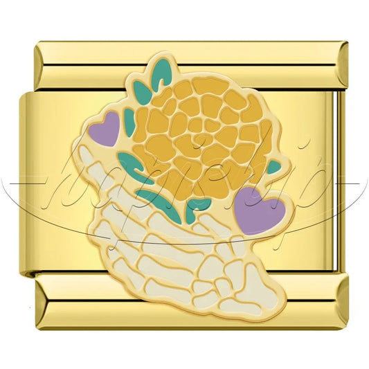 Marigold Hand Italian Gold Charm