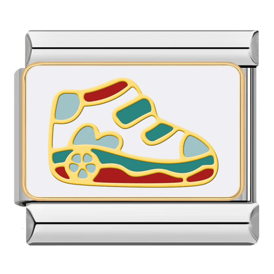 Colorful Sneaker Italian Silver Charm