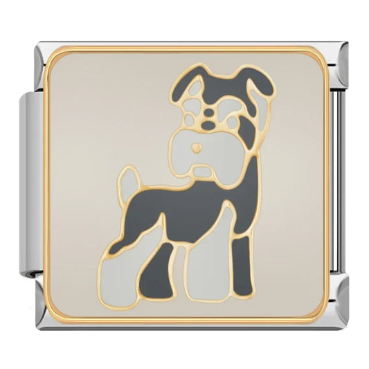 Schnauzer Dog Italian Silver Charm