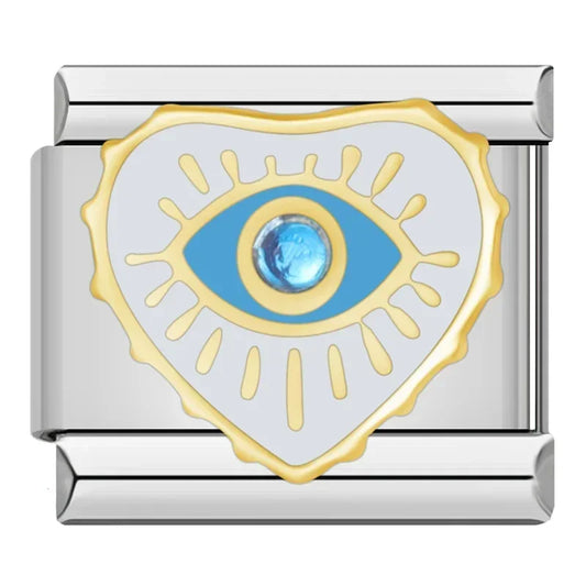 Lucky Eye  Italian Silver Charm