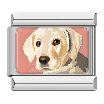 Dog v3 Italian Silver Charm