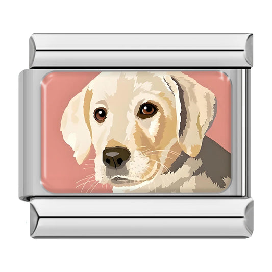 Dog v3 Italian Silver Charm