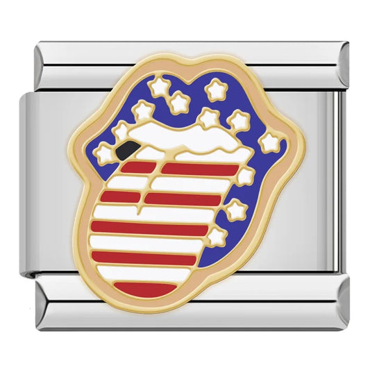 American Lip Italian Silver Charm