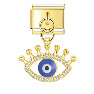 Evil Eye v15 Italian Dangle Gold Charm