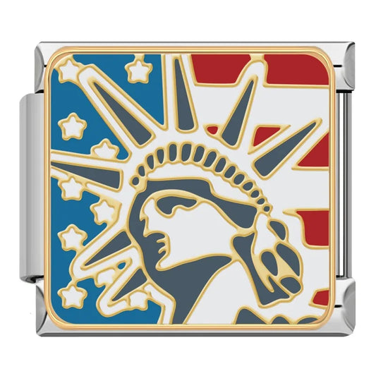 Statue of Liberty Italian Silver Charm