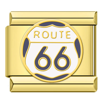 Route 66 Italian Gold Charm