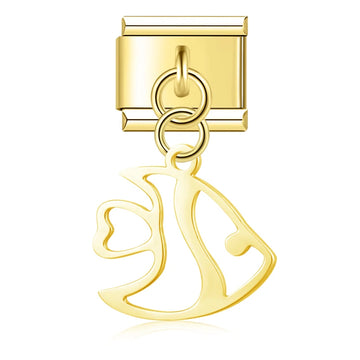 Sea Fish Italian Dangle Gold Charm