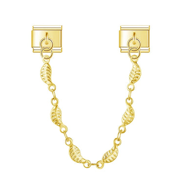 Leaf Chain Italian Dangle Gold Charm