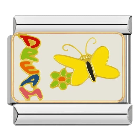 Dream Butterfly Italian Silver Charm