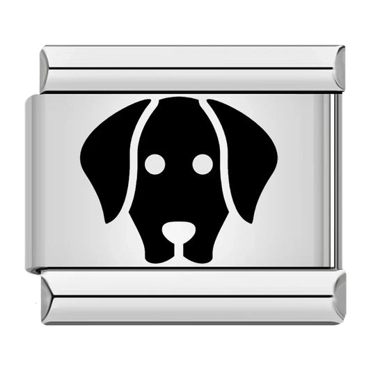 Dog v3 Italian Silver Charm