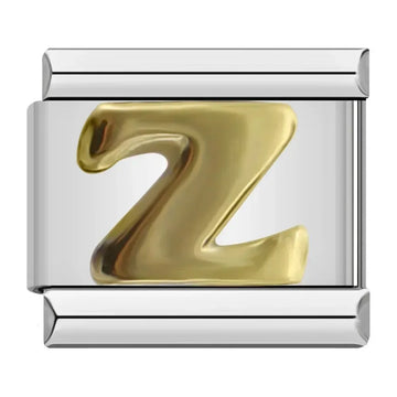 Alphabet Letter Z Italian Silver Charm