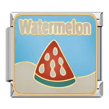Watermelon Italian Silver Charm