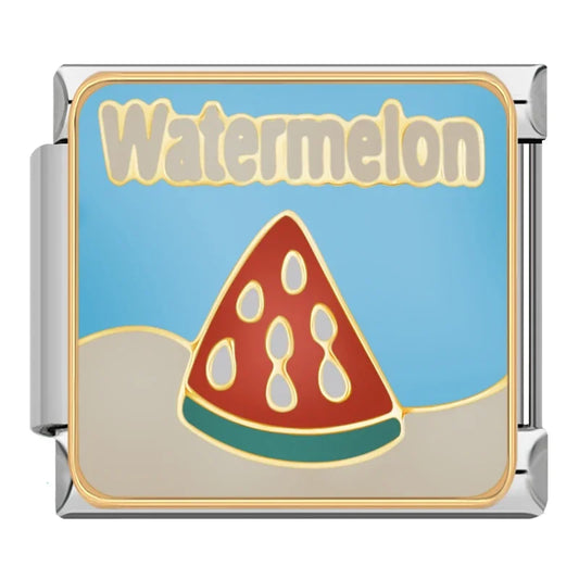 Watermelon Italian Silver Charm