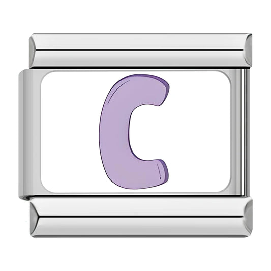 C Italian Silver Charm