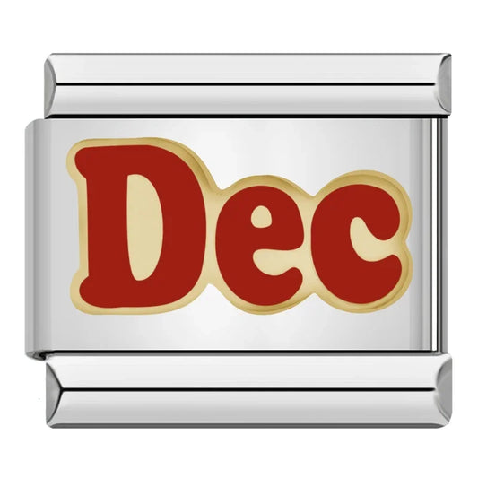 December Month Italian Silver Charm