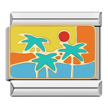 Beach Italian Silver charm