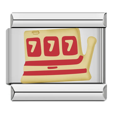 Lucky Number 777 Italian Silver Charm