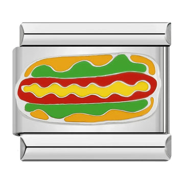 Hot Dog Italian Silver Charm