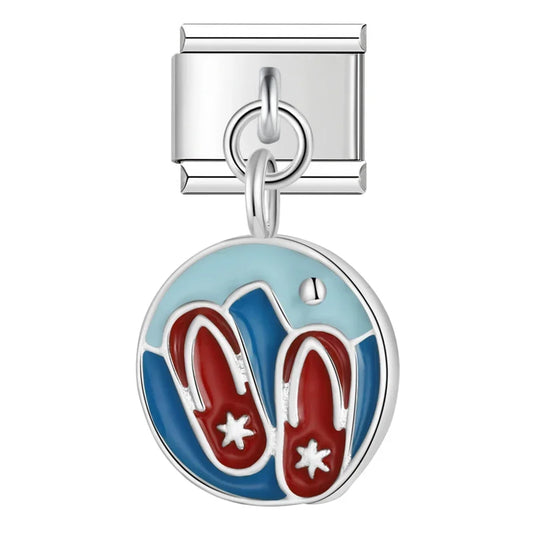 Sandals Italian Dangle Silver Charm