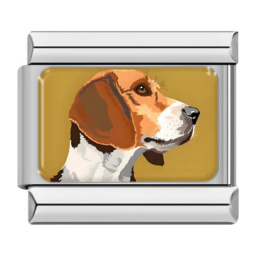 Dog v4 Italian Silver Charm