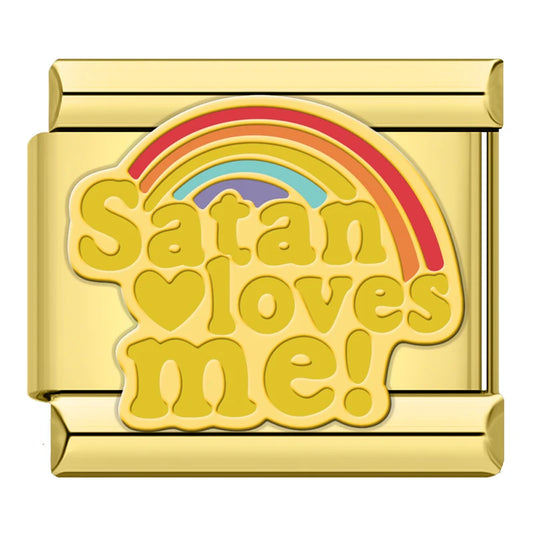 Satan Love Me Italian Gold Charm