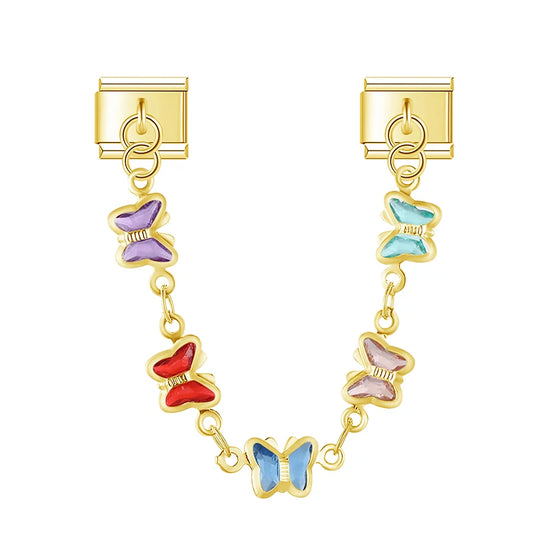 Butterrfly Chain Italian Dangle Gold Charm