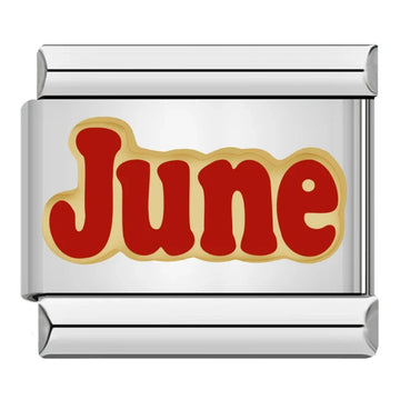 June Month Italian Silver Charm