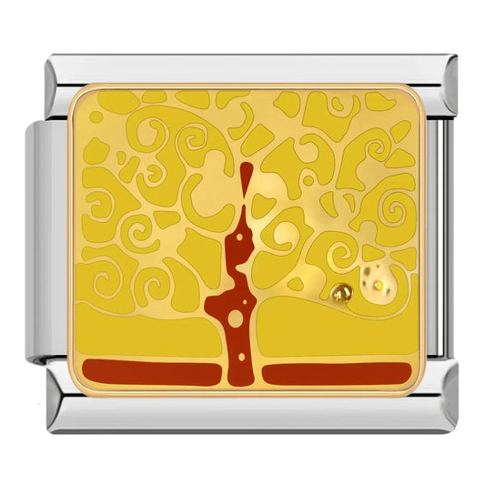 Golden Tree Italian Silver Charm