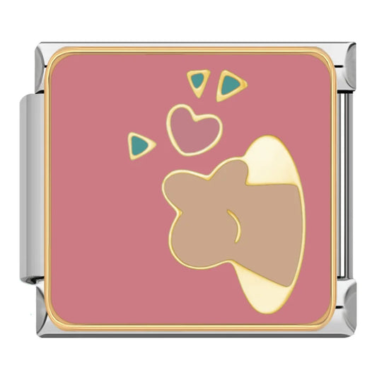 Finger Heart Italian Silver Charm