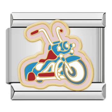 Green Motobike Italian Silver Charm