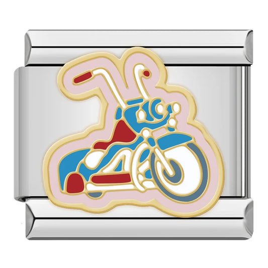Green Motobike Italian Silver Charm