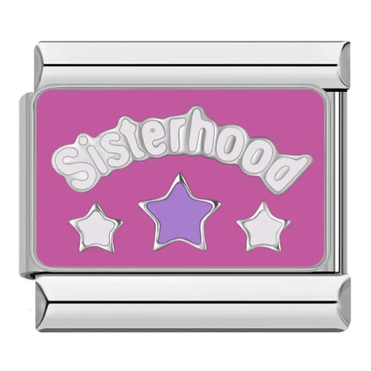 Sisterhood Italian Silver Charm
