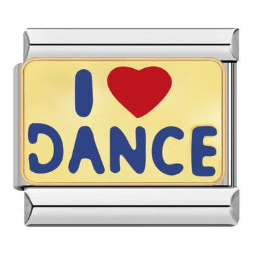 I Love Dance Italian Silver Charm
