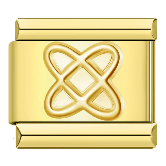 Infinity Knot Italian Gold Charm