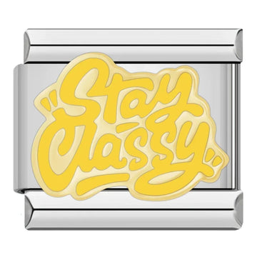 Stay Classy Italian Silver Charm