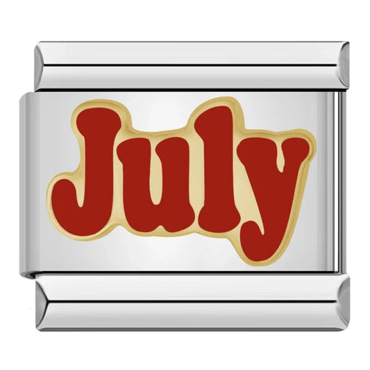 July Month Italian Silver Charm