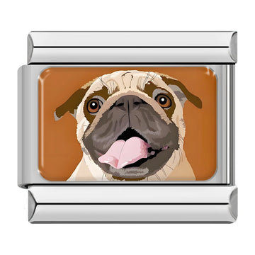 Dog v5 Italian Silver Charm