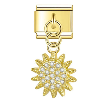 Sun v1 Italian Dangle Gold Charm