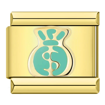 Money Bag Italian Gold Charm