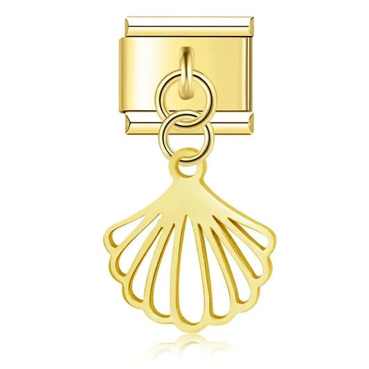 Sea Shell Italian Dangle Gold Charm