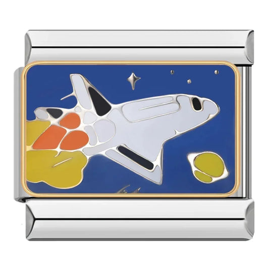 Space Shuttle Italian Silver Charm