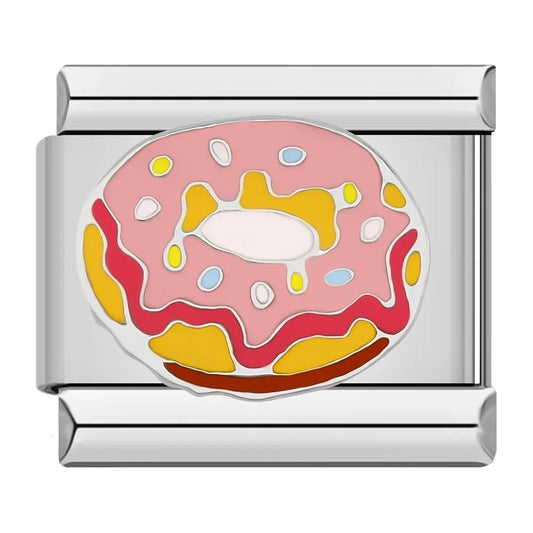 Donut Italian Silver Charm