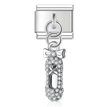 Ballet Italian Dangle Silver Charm