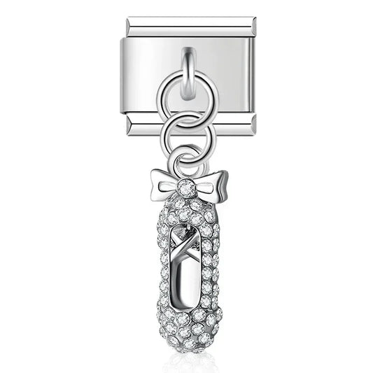 Ballet Italian Dangle Silver Charm