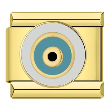 Evil Eye Turquoise Italian Gold Charm
